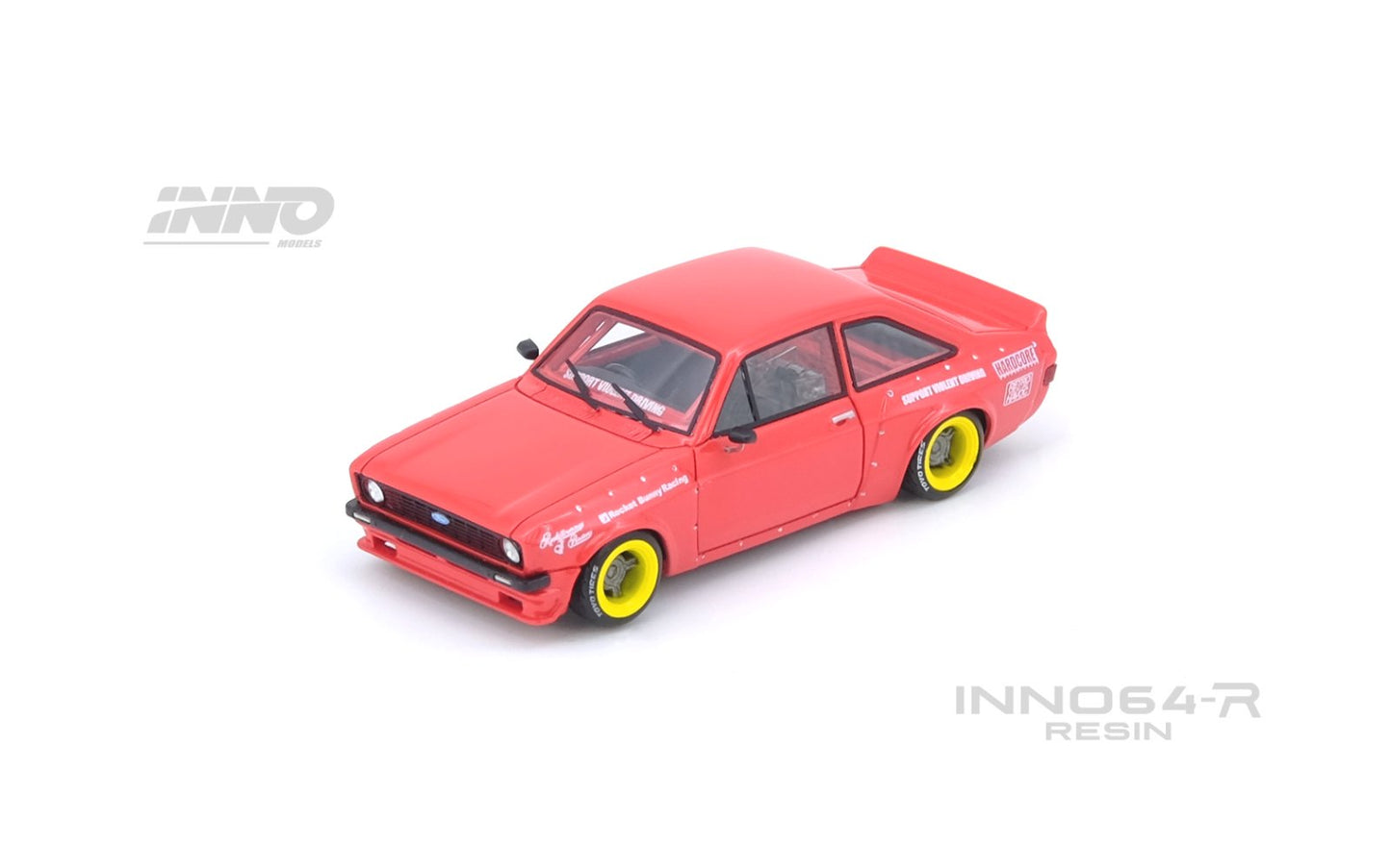 1/64 FORD ESCORT MK2 PANDEM "EMOTION" RETRO HAVOC Red - Inno64 - IN64R-MK2P-RED