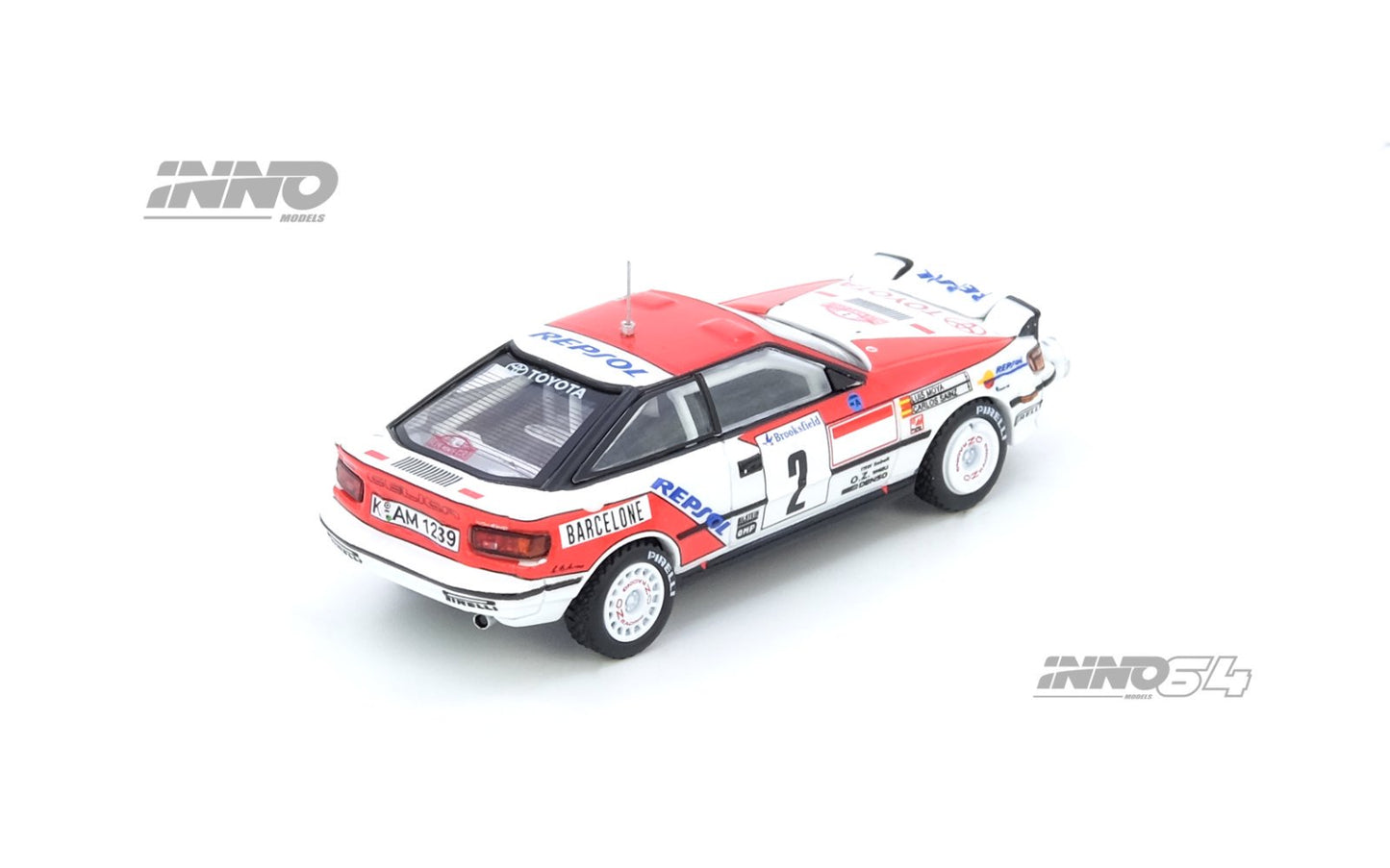 1/64 TOYOTA CELICA GT-FOUR (ST165) Winner Rally Monte Carlo 1991 C. Sainz / L. Moya - Inno64 - IN64-ST165R-91MCW