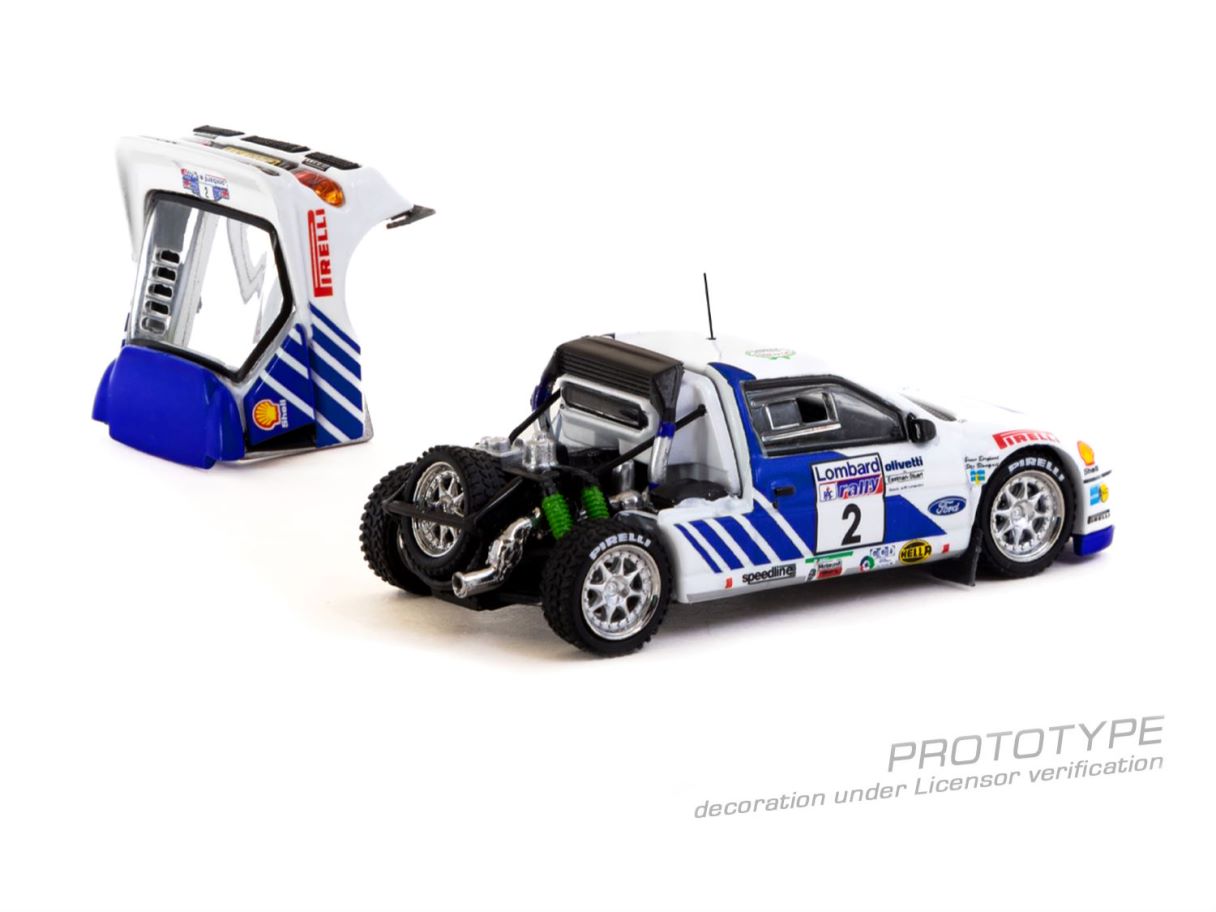 1/64 Ford RS200 Lombard RAC Rally 1986 Stig Blomqvist / Bruno Berglund - Tarmac - T64P-001-86RAC02