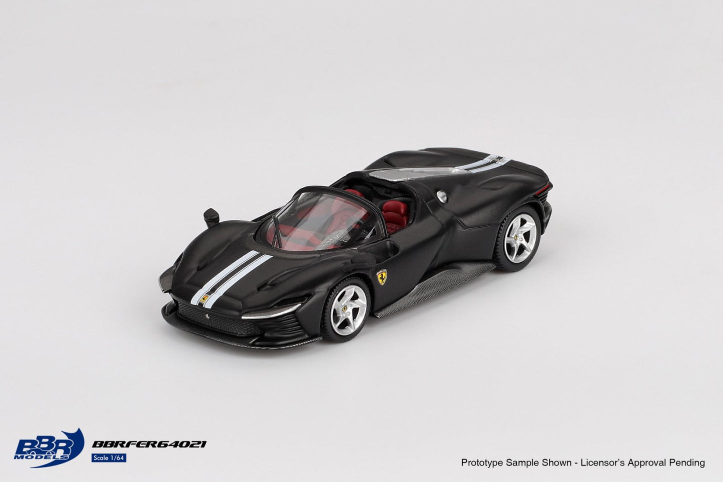 1:64 Ferrari Daytona SP3 Matt Black - BBR Models - BBRFER64021