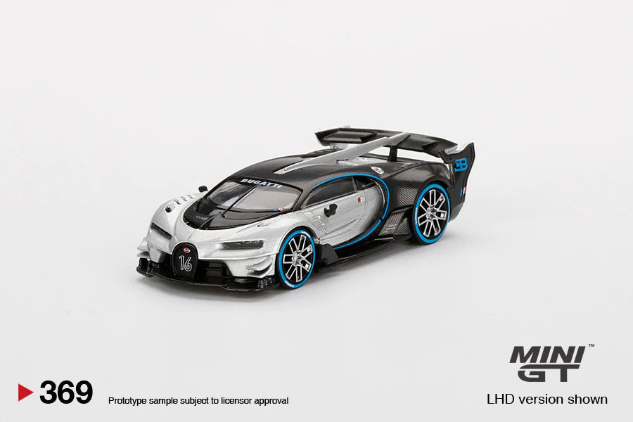 1/64 - Bugatti Vision Gran Turismo, silver/black - MiniGT - MGT00369-L