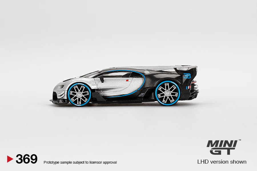 1/64 - Bugatti Vision Gran Turismo, silver/black - MiniGT - MGT00369-L