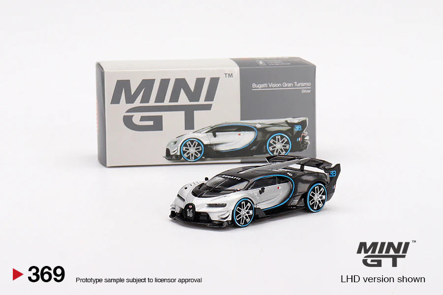 1/64 - Bugatti Vision Gran Turismo, silver/black - MiniGT - MGT00369-L