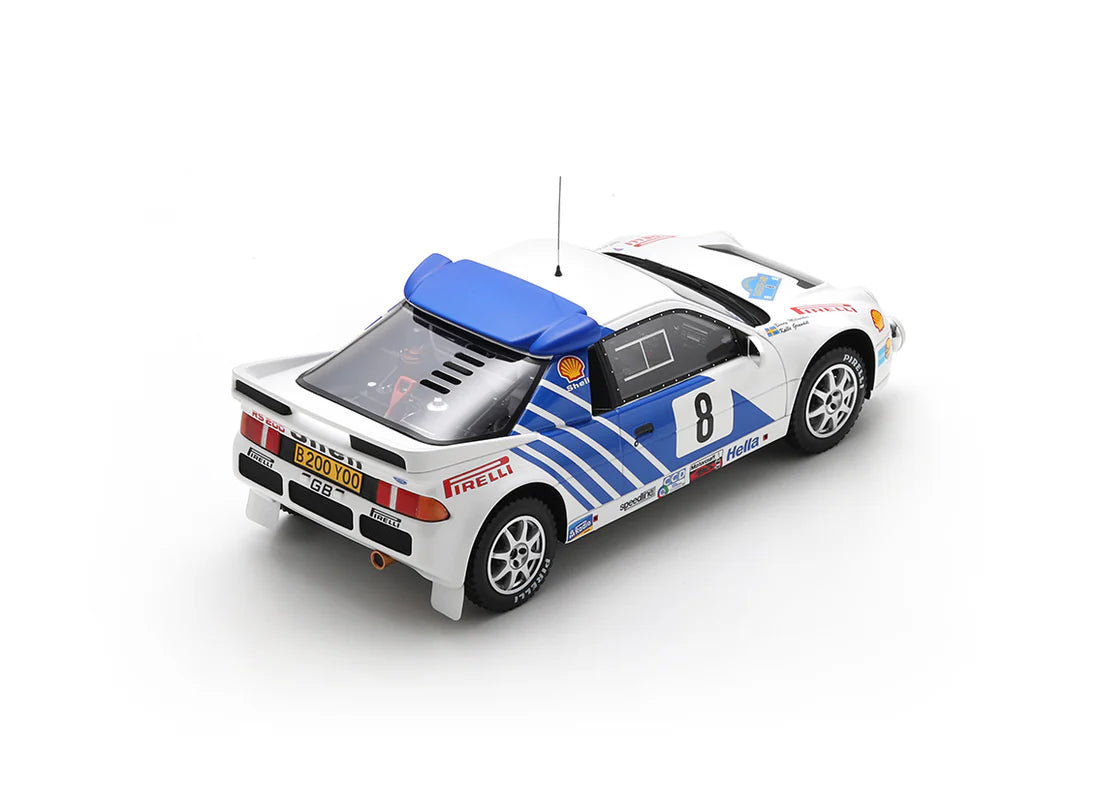 1/18 - Ford RS200 #8 3rd Swedish Rally 1986 K. Grundel/B. Melander - Spark - SPA 18S779