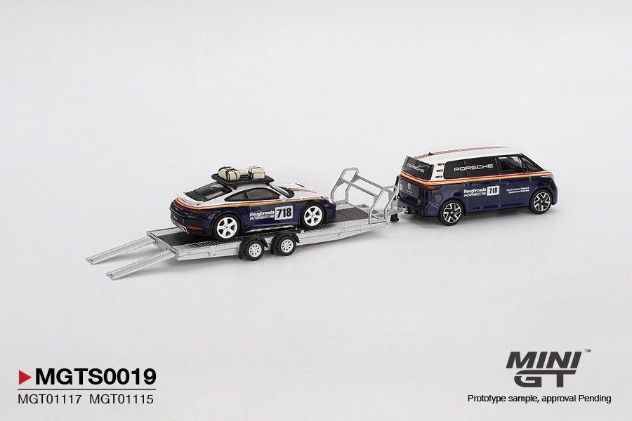 1/64 Porsche 911 Dakar #718 / Volkswagen ID. Buzz Porsche Centrum Gelderland Roughroads Set - MGTS0019