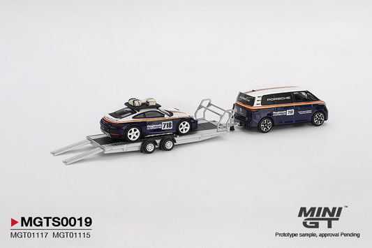 1/64 Porsche 911 Dakar #718 / Volkswagen ID. Buzz Porsche Centrum Gelderland Roughroads Set - MGTS0019