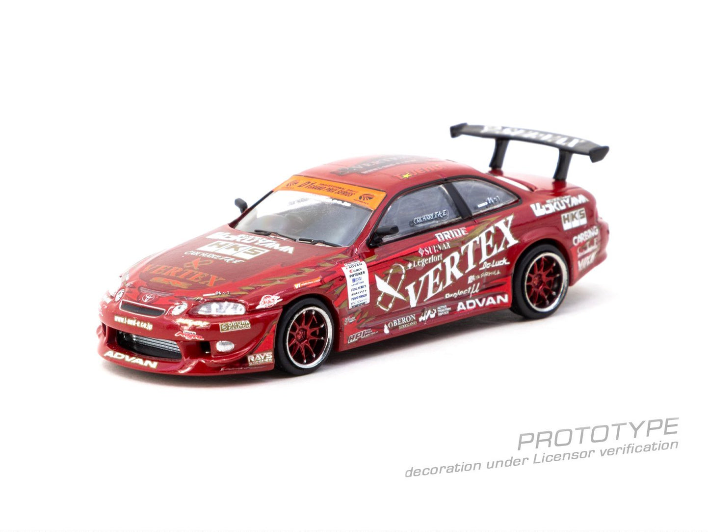 1/64 - Vertex Ridge TE3005 Soarer Model Car + Trading Cards Combo Set - TARMAC - T64G-080-TE3005