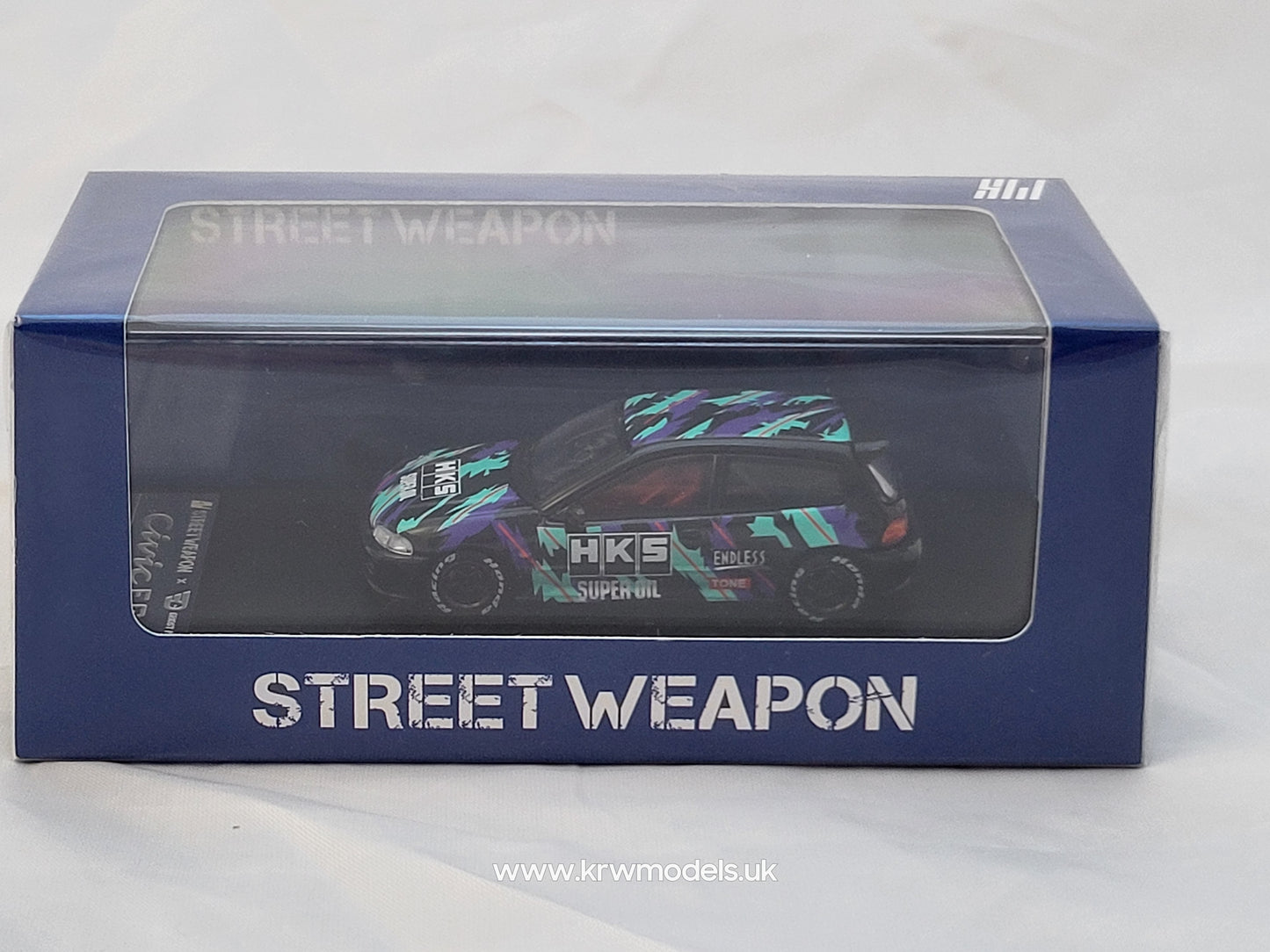 1/64 - Honda Civic EG6 HKS black camouflage - Street Weapon/Stance Hunters
