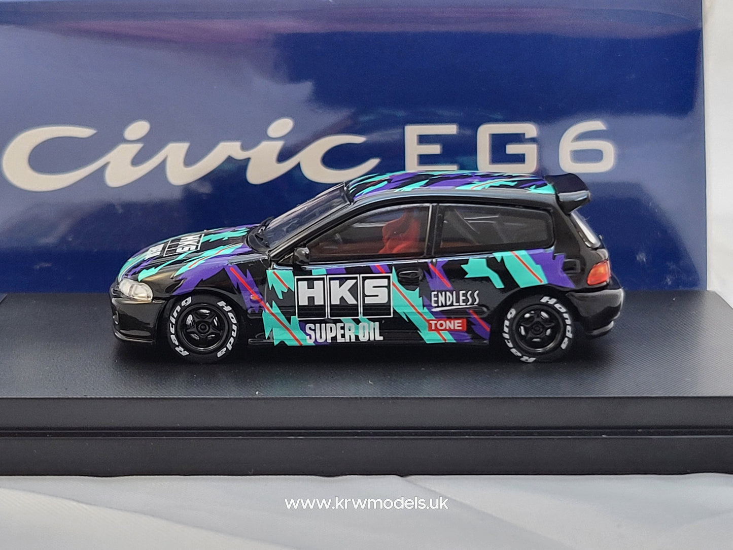 1/64 - Honda Civic EG6 HKS black camouflage - Street Weapon/Stance Hunters