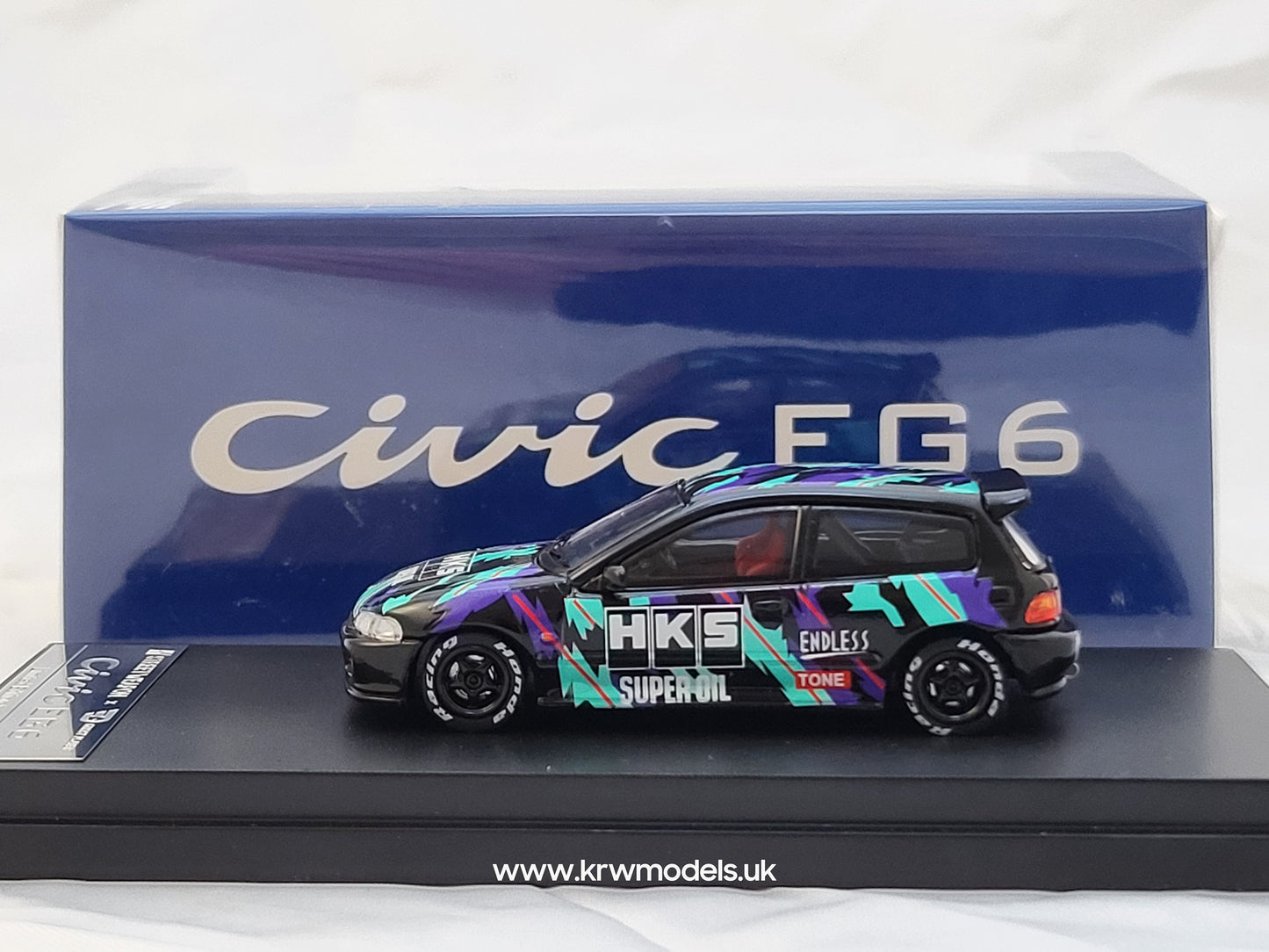 1/64 - Honda Civic EG6 HKS black camouflage - Street Weapon/Stance Hunters