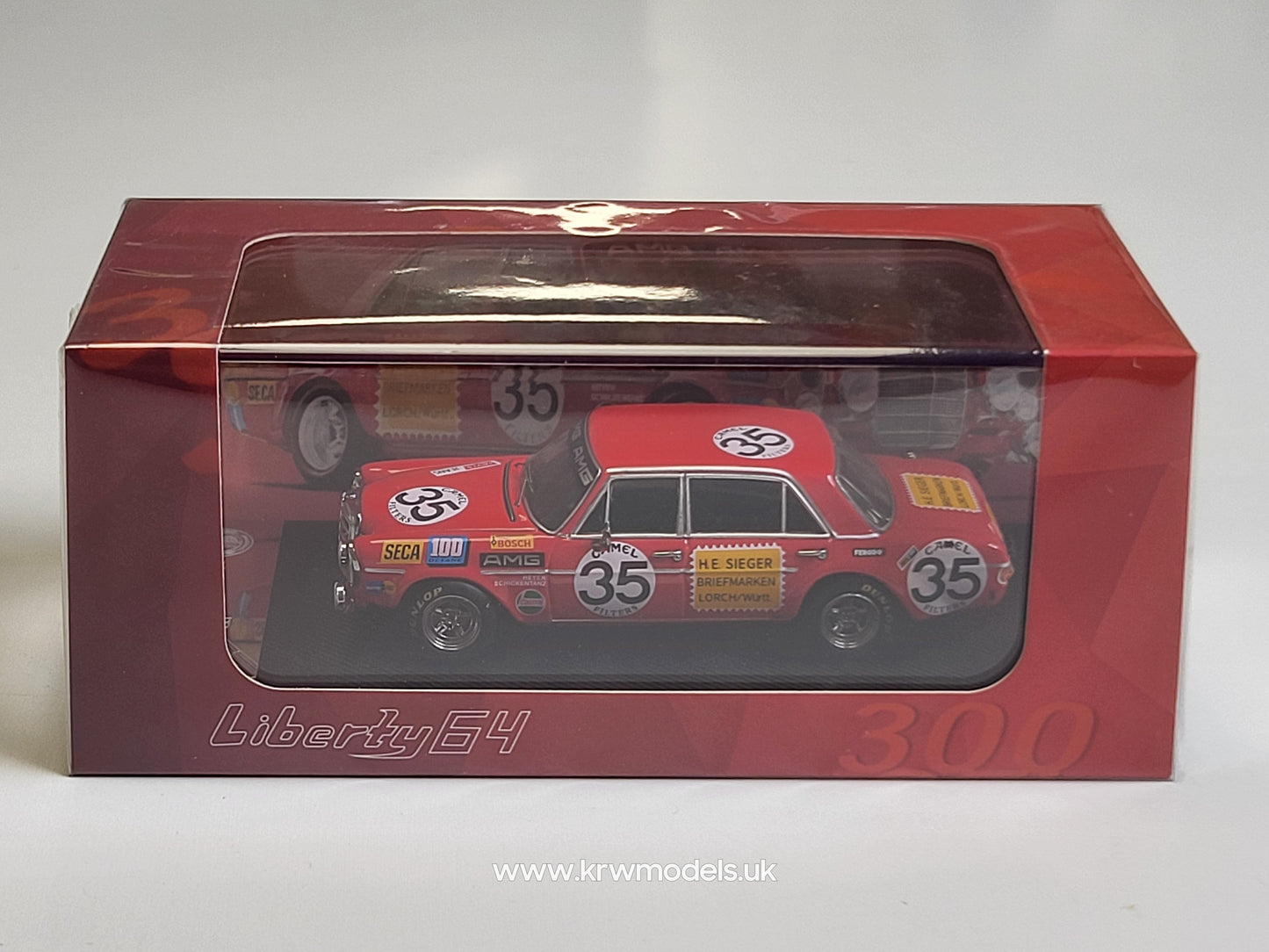 Liberty 64 1/64 - 300 SEL 6.8 AMG, W109 Classic Racing Edition. Red Sow 35 1971 Spa 24
