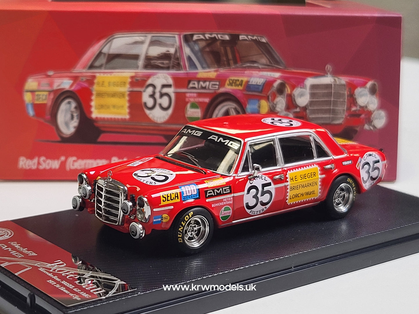 Liberty 64 1/64 - 300 SEL 6.8 AMG, W109 Classic Racing Edition. Red Sow 35 1971 Spa 24