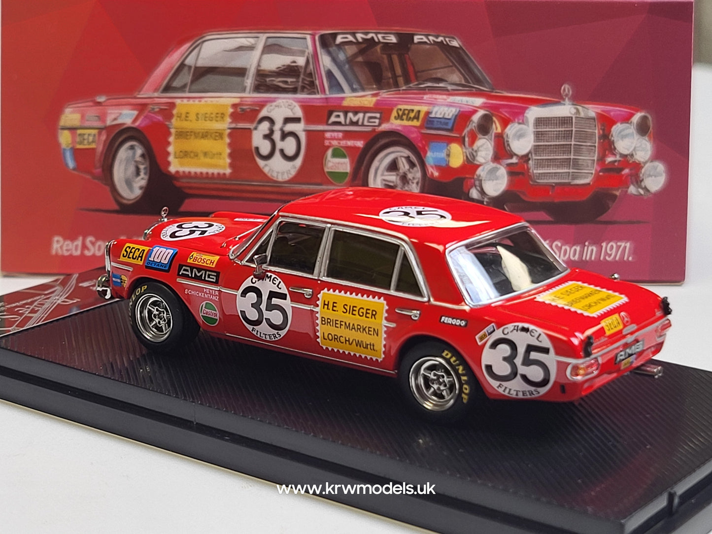 Liberty 64 1/64 - 300 SEL 6.8 AMG, W109 Classic Racing Edition. Red Sow 35 1971 Spa 24