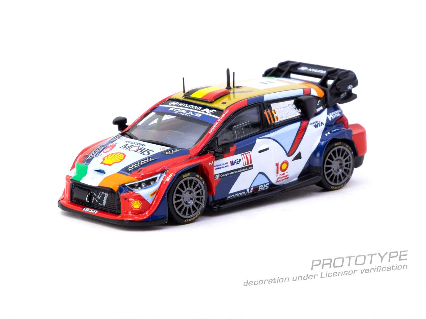 1/64 2024 Hyundai i20 N Rally1 Hybrid Thierry Neuville/Martijn Wydaeghe Croatia Rally - Tarmac Models - TC-T64-089-24CR11