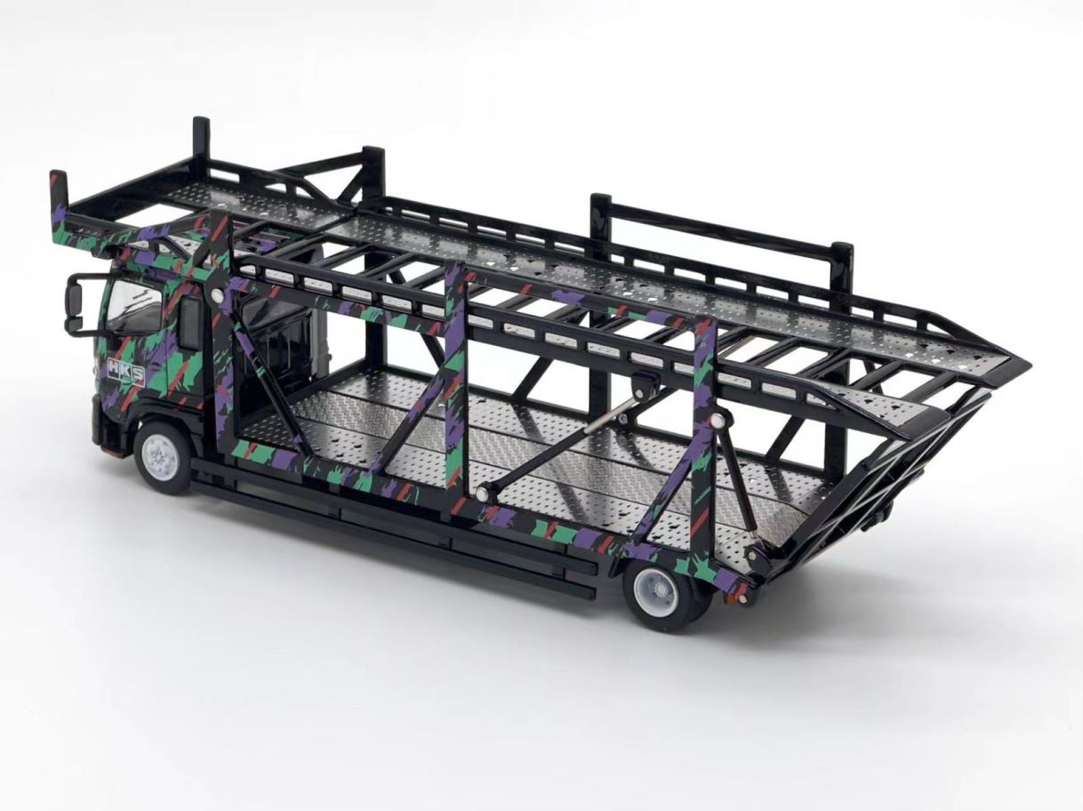 1:64 HINO RANGER 500 DOUBLE DECK BRIDGE TRANSPORT VEHICLE - UNIQUE MODEL