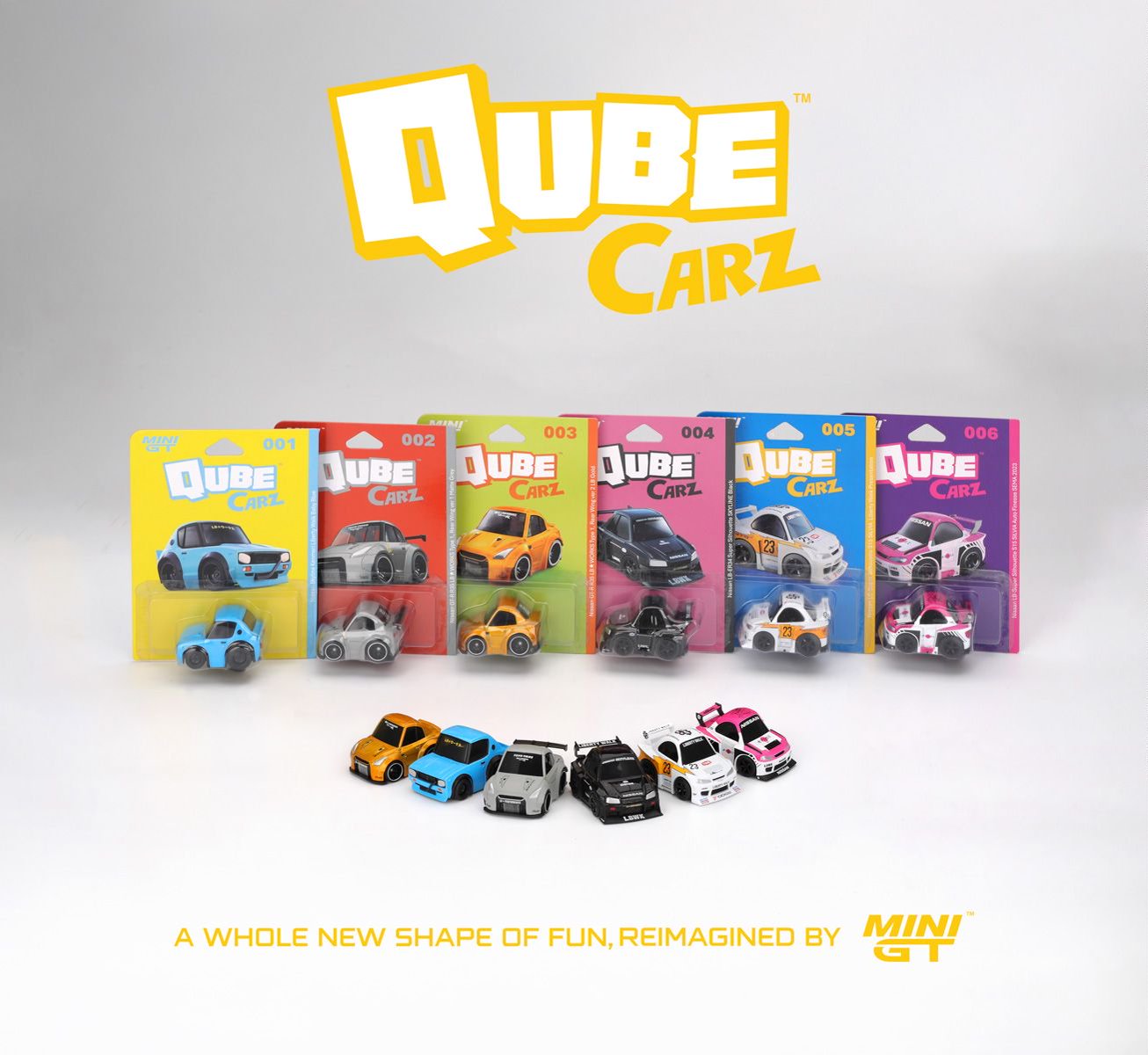 Mini GT QUBE CARZ x 6 - Mini GT