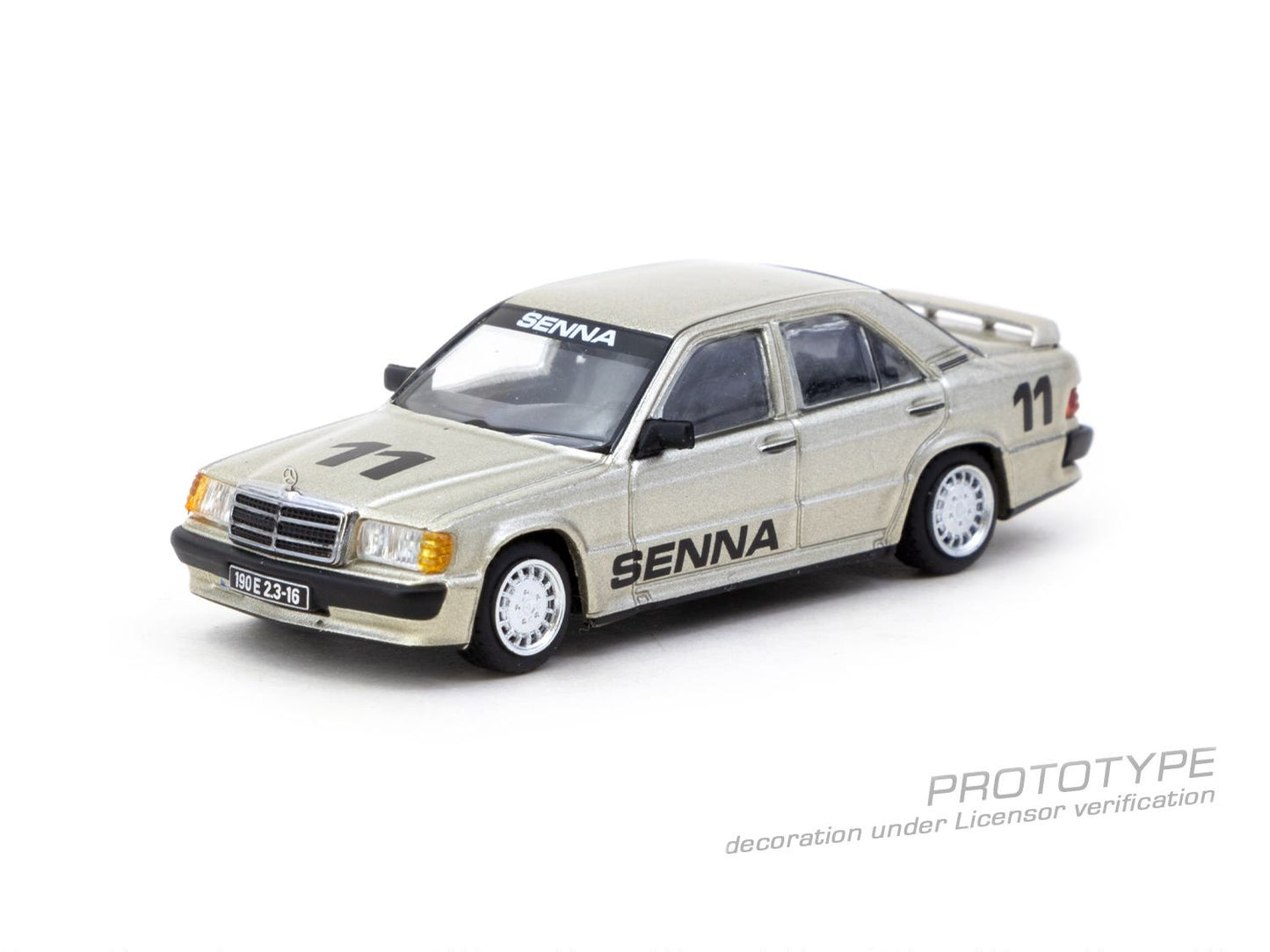 1:64 Mercedes-Benz 190 E 2.3-16 *Ayrton Senna* Race of Champion 1984, silver - TC-T64G-047-84ROC11