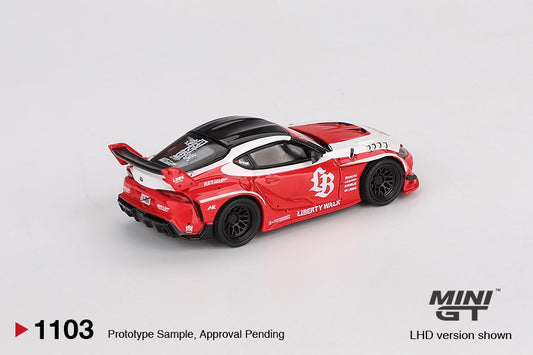 1/64 LB WORKS TOYOTA GR SUPRA RED/WHITE (LHD) - MGT01103