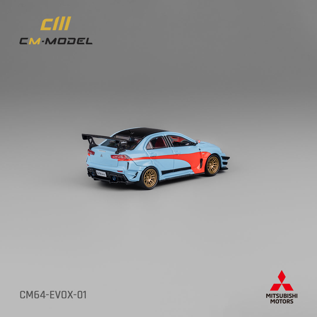1:64 Misubishi Lancer EvoX Varis Widebody Orange & Blue - CM Models - CM64-EVOX-01