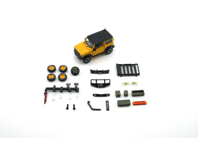 1/64 2019 Suzuki Jimny (JB74) Rhino Accessory Pack, ivory yellow - BM64B0275rhd