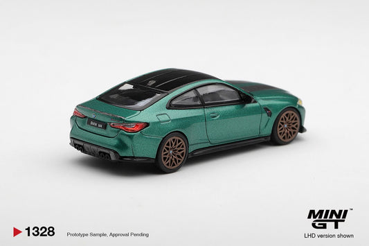 1/64 BMW M4 CS FROZEN ISLE OF MAN GREEN METALLIC - Mini GT - MGT01328