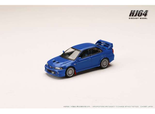 1/64 1999 Mitsubishi Lancer GSR Evolution 6 (CP9A) with Mud flap, lance blue - Hobby Japan - HJ642032AB
