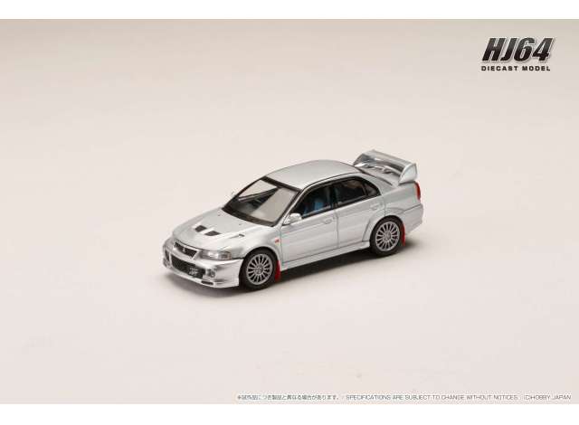 1/64 1999 Mitsubishi Lancer GSR Evolution 6 (CP9A) with Mud flap, satellite silver - HJ642032AS
