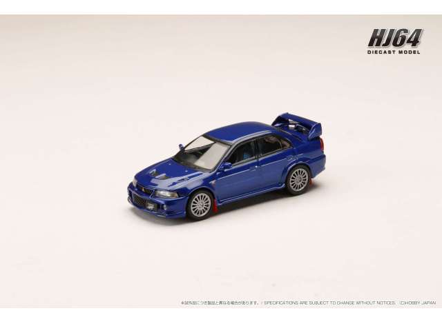 1/64 1999 1999 Mitsubishi Lancer GSR Evolution 6 (CP9A) with Mud flap, ijssel blue - HJ642032BLP