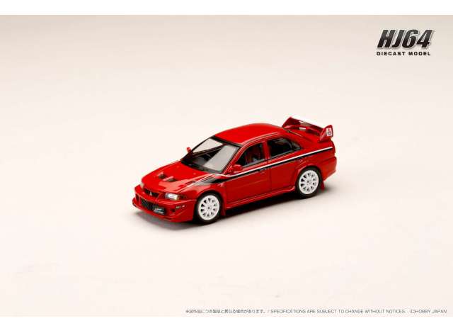 1/64 2000 Mitsubishi Lancer GSR Evolution 6 (T.M.E.) *Special Coloring Package (GF-CP9A)* with Mud flap, passion red - HJ642033CR