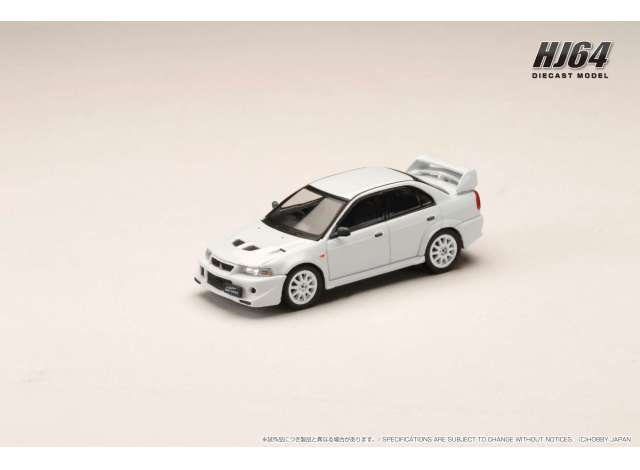 1/64 Mitsubishi Lancer RS Evolution 6 (T.M.E.), scortia white - HJ642033BW