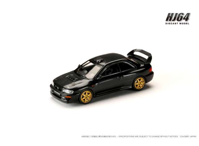 1:64 Subaru Impreza 22B Sti Version (GC8) Rally Base Car *Carbon pattern version* , carbon black - Hobby Japan