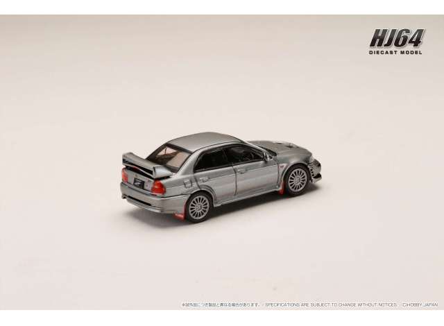 1/64 1999 Mitsubishi Lancer GSR Evolution 5 (CP9A) with Mud flap, Titanium Gray (M) / Customized Colour Version - Hobby Japan - HJ642033AGM