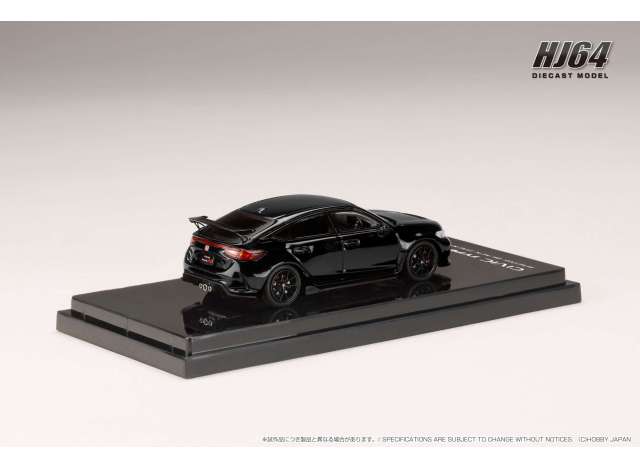 1/64 Honda Civic Type R (FL5), Racing Black Package 2025, crystal black pearl - Hobby Japan - HJ644063BK