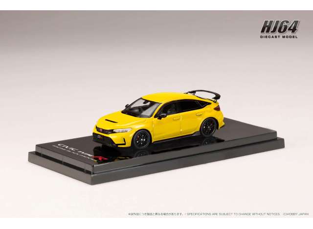1/64 Honda Civic Type R (FL5), Racing Black Package 2025 - Hobby Japan - HJ644063Y