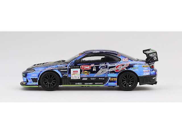 1/64 2023 Nissan Silvia S15 #46 Naoki Nakamura, D-MAX Racing D1 Grand Prix, blue -MGT00857-BL