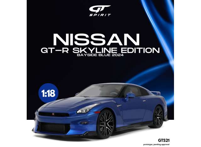 1/18 - 2024 Nissan GT-R Skyline Edition bayside blue- GTS 521 - GT Spirit