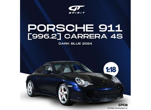 1/18 - 2002 Porsche 911 (996.2) Carrera 4S dark blue - GTS 938 - GT Spirit