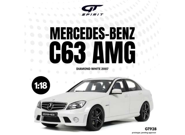 1/18 - 2007 Mercedes-Benz C63 AMG Diamond white - GTS 928 - GT Spirit