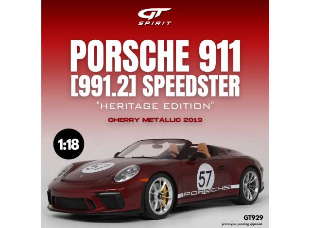 1/18 - 2019 Porsche 911 (991.2) Speedster Heritage Edition cherry metallic - GTS 929 - GT Spirit