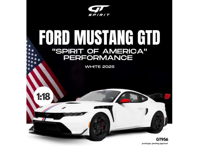 1/18 - 2025 Ford Mustang GTD *Spirit of America* Performance white - GTS 956 - GT Spirit
