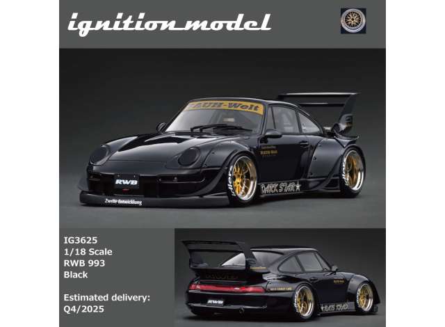 1/18 RWB 993, black - Limited Edition - Ignition Models - IG3625