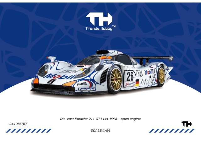 1/64 1998 Porsche 911 GT1 LM #26 - Trends Hobby - TH241085
