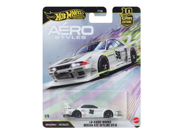 1/64 LB-Kaido Works Nissan R32 Skyline GT-R #58, white - Hot Wheels - hwmvJKF05