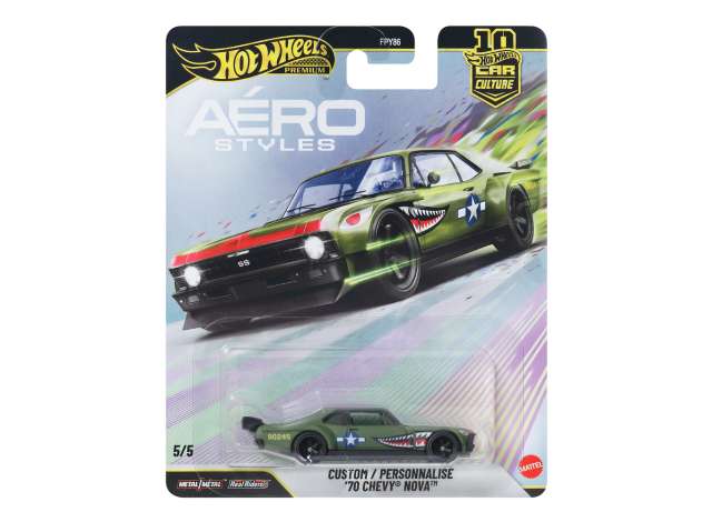1/64 Custom 1970 Chevrolet Nova, green - Hot Wheels - hwmvJKF37
