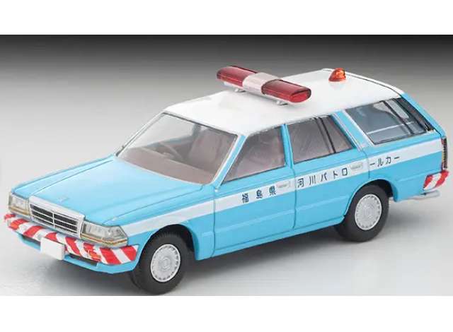 1/64 Nissan Gloria Van River Patrol Car, white/blue - Tomica Limited Vintage - TLV-N332a