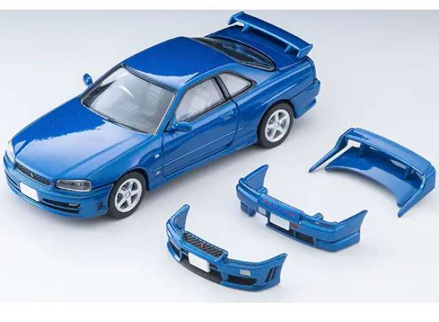 1/64 2000 Nissan Skyline 2-Door Sports Coupe 25GT TURBO with Optional Parts, blue - Tomica Limited Vintage - TLV-N353b