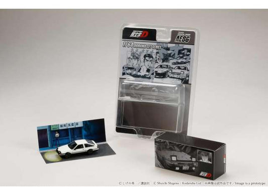 1/64 Toyota Sprinter Trueno (AE86)/INITIAL D Takumi Fujiwara vs Takeshi Nakazato, white/black - Hobby Japan - HJDMD001C