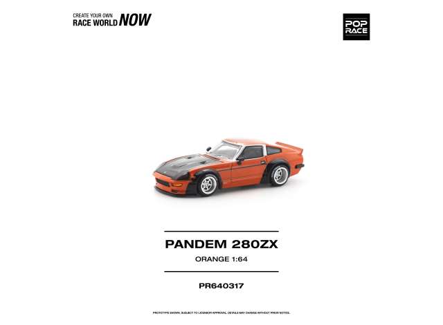1/64 Pandem 280ZX, orange - Pop Race - PR640317