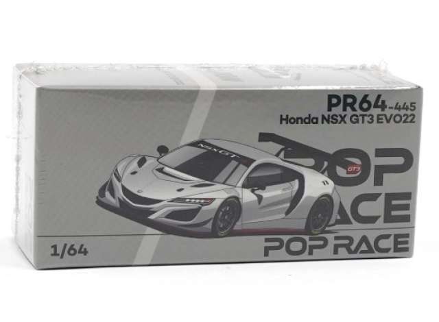 1/64 - Honda NSX GT3 EVO22, silver - Brazilian Event Exclusive - Poprace - PR640445
