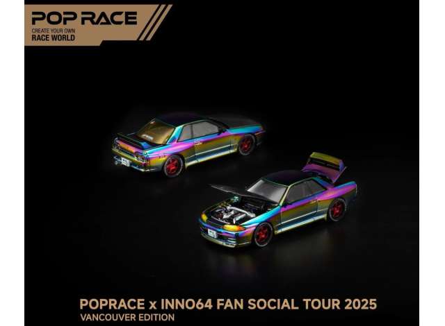 1/64 - Skyline GT-R R32, magic chrome - Vancouver Edition - Poprace - PR640424